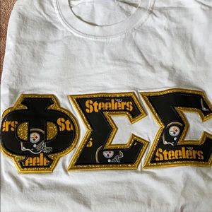 PHI SIG stitched steelers letters